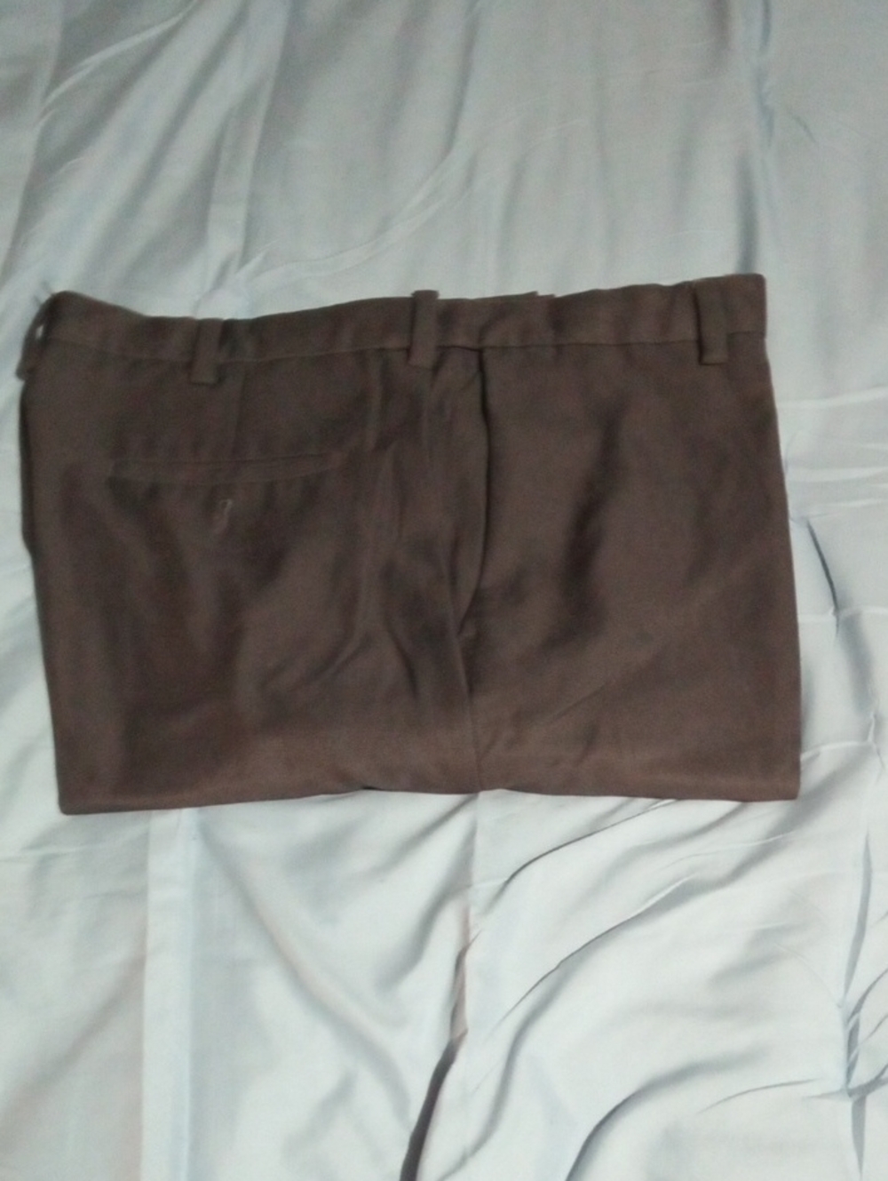 Haggar Mens Brown Flat-Front Dress Shorts